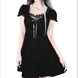 New killstar velvet dress small heather babydoll